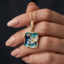 Premium Gold Plated Open Heart Pendant Necklace with Cubic Zirconia | Trendy Paperclip Link Chain for Women | Romantic Anniversary & Valentine’s Jewelry Gift