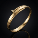 Gold Tone Double Heart Bangle & Ring Set – Open Bypass Cutout Heart Hinged Cuff Bracelet with Matching Adjustable Ring – Romantic Jewelry Gift for Her