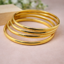 “Premium 24K Gold Plated Plain Bangles for Women – Elegant Daily Wear & Party Jewelry Set”